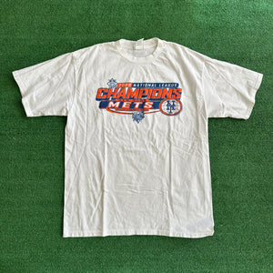 Vintage Lee Sport New York Mets 2000 National League Champions Clubhouse Edition T-Shirt (XL)