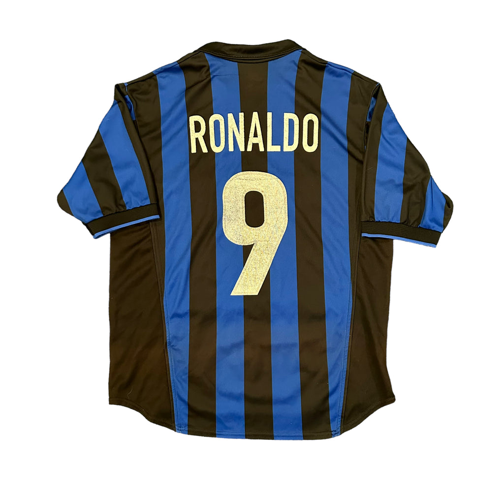 Vintage Nike Inter Milan #9 Ronaldo 1998/99 Home Football Kit (M)