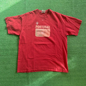 Vintage Nike Team Portugal #7 Figo T-Shirt (XL)