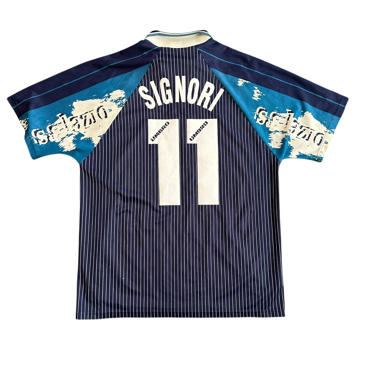Vintage SS Lazio #11 Signori 1996/97 Third Football Kit (XL) – 2D