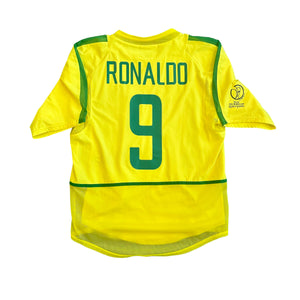 Vintage Nike Brazil #9 Ronaldo 2002 Home Football Kit (M) (PV)