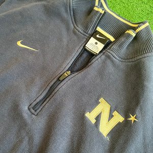 Vintage Nike Naval Academy Athletics Quarter Zip Sweatshirt (L)