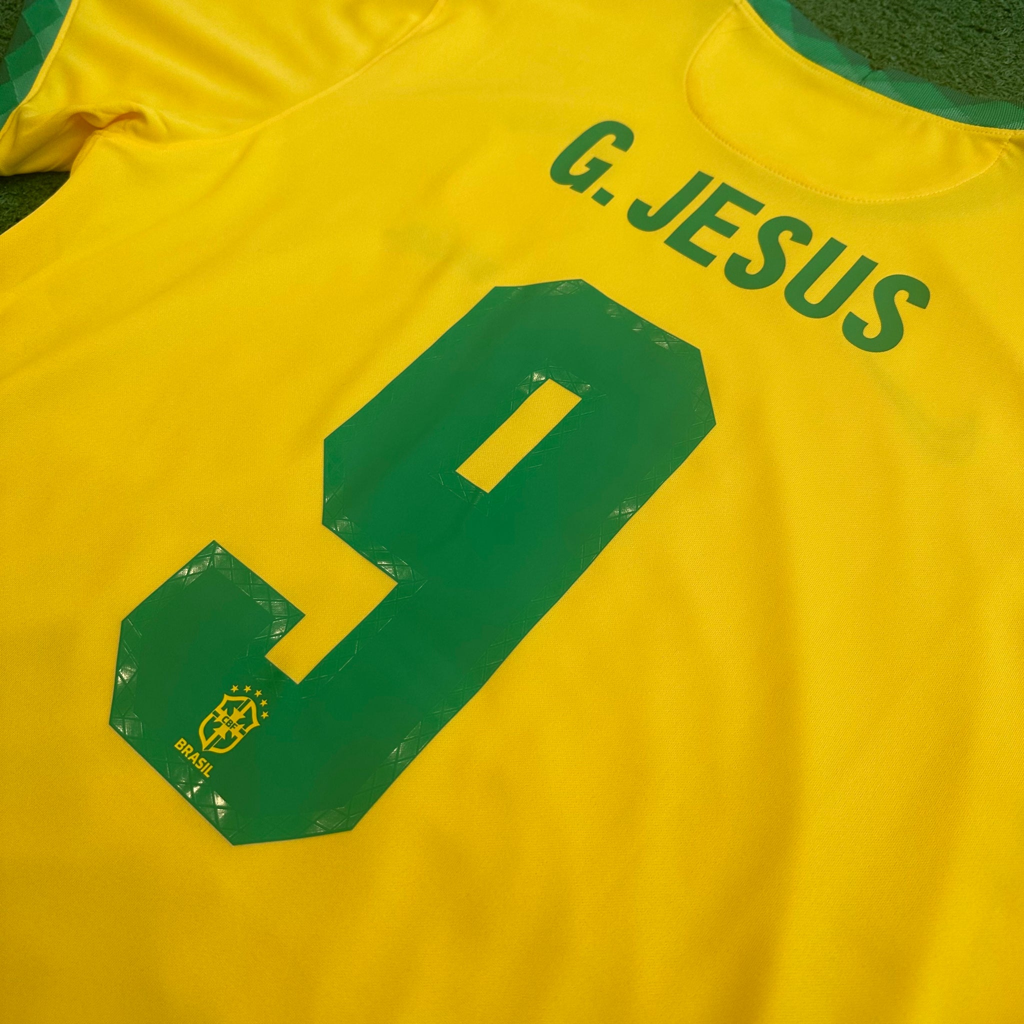 Nike Brazil #9 G. Jesus 2020 Home Football Kit (L)
