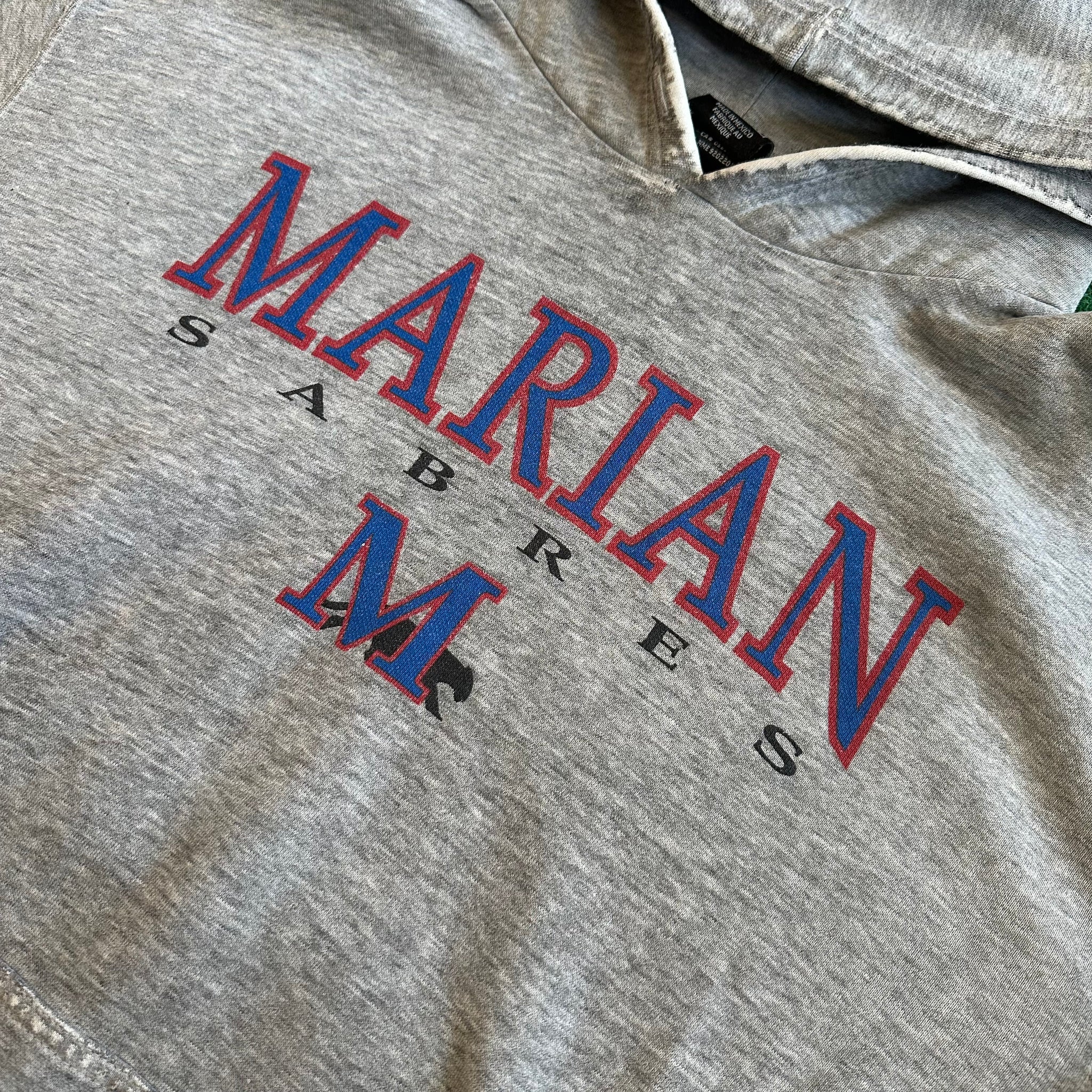 Vintage Nike Team Marian Sabres Center Swoosh Hoodie Sweatshirt (XL)