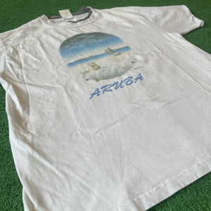 Vintage Santo Activewear Aruba 1995 Graphic T-Shirt (L)