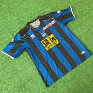 Vintage Errea Atalanta BC #5 Manfredini 2008/09 Home Football Kit (M)