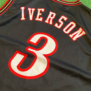 Vintage Champion Philadelphia 76ers #3 Iverson NBA Basketball Jersey (XL)