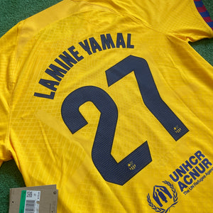Nike FC Barcelona #27 Lamine Yamal 2023/24 Fourth Player Issue Football Kit (XL)