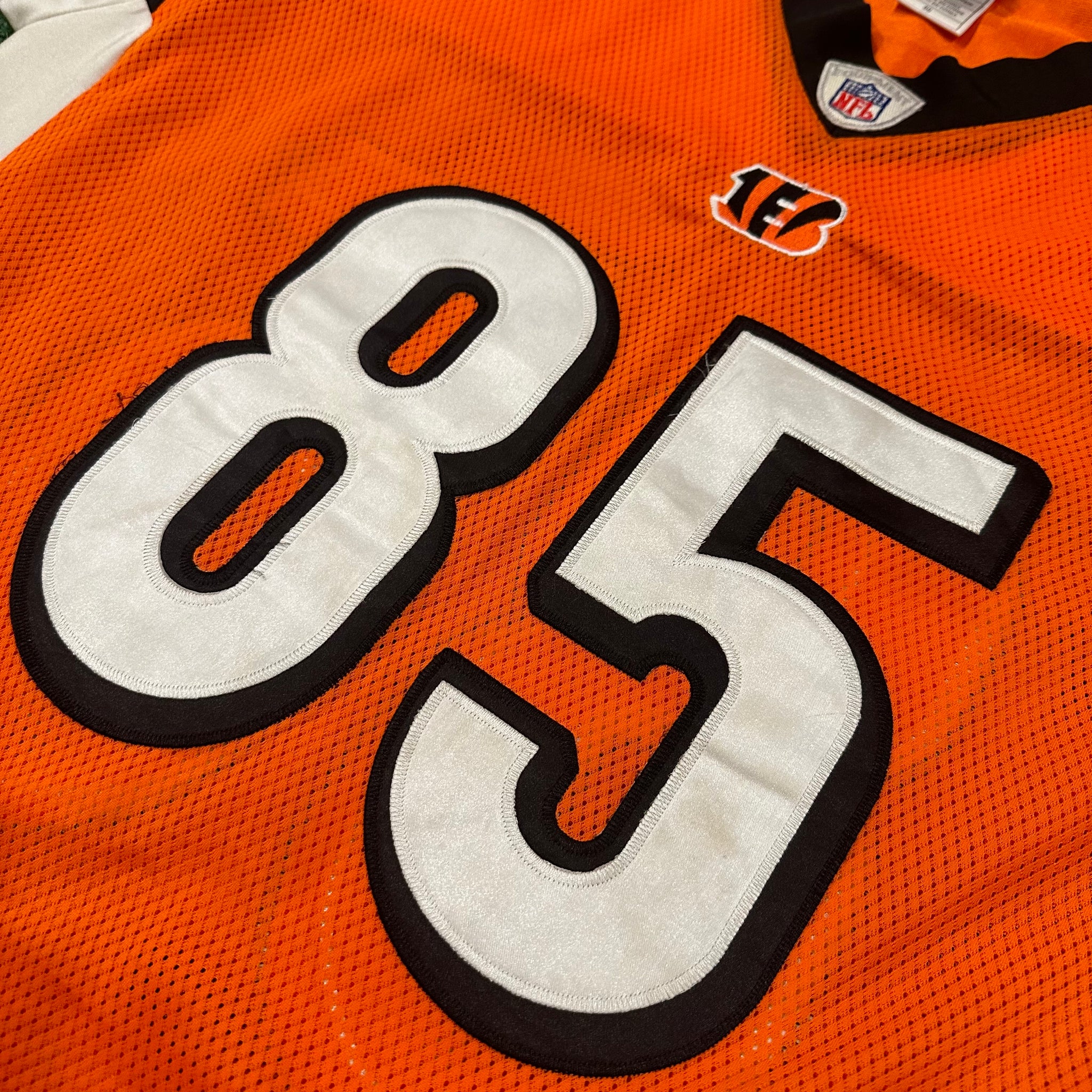 Vintage Reebok Cincinnati Bengals #85 C. Johnson Stitched NFL Jersey (50)