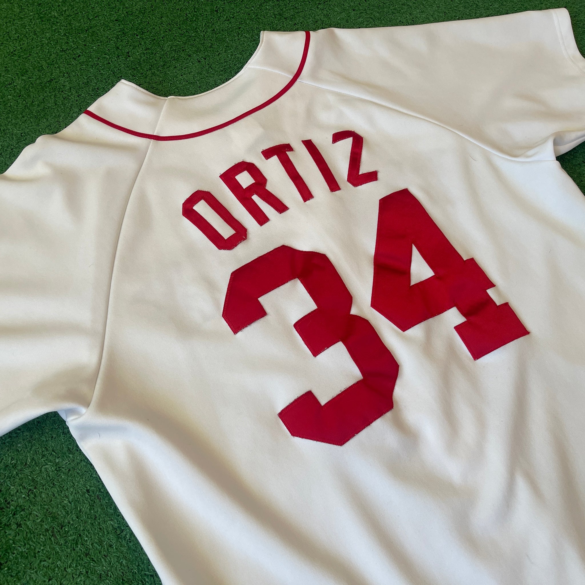 Vintage Majestic Boston Red Sox #34 Ortiz MLB Baseball Jersey (L)