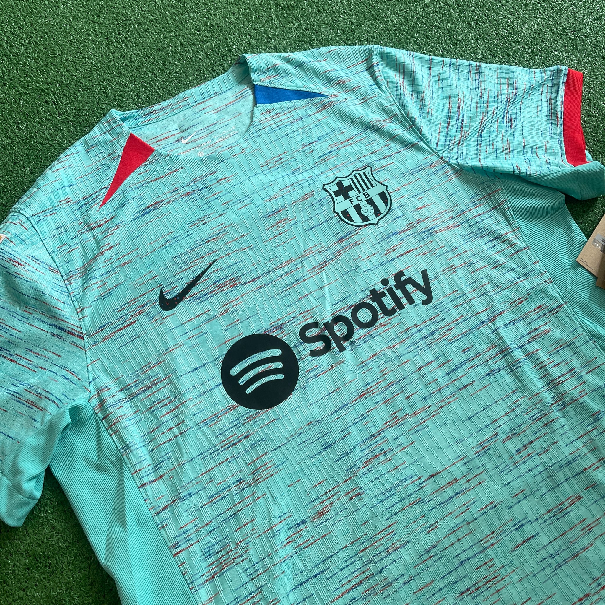 Nike FC Barcelona #27 Lamine Yamal 2023/24 Third Player Issue Football Kit (XL)