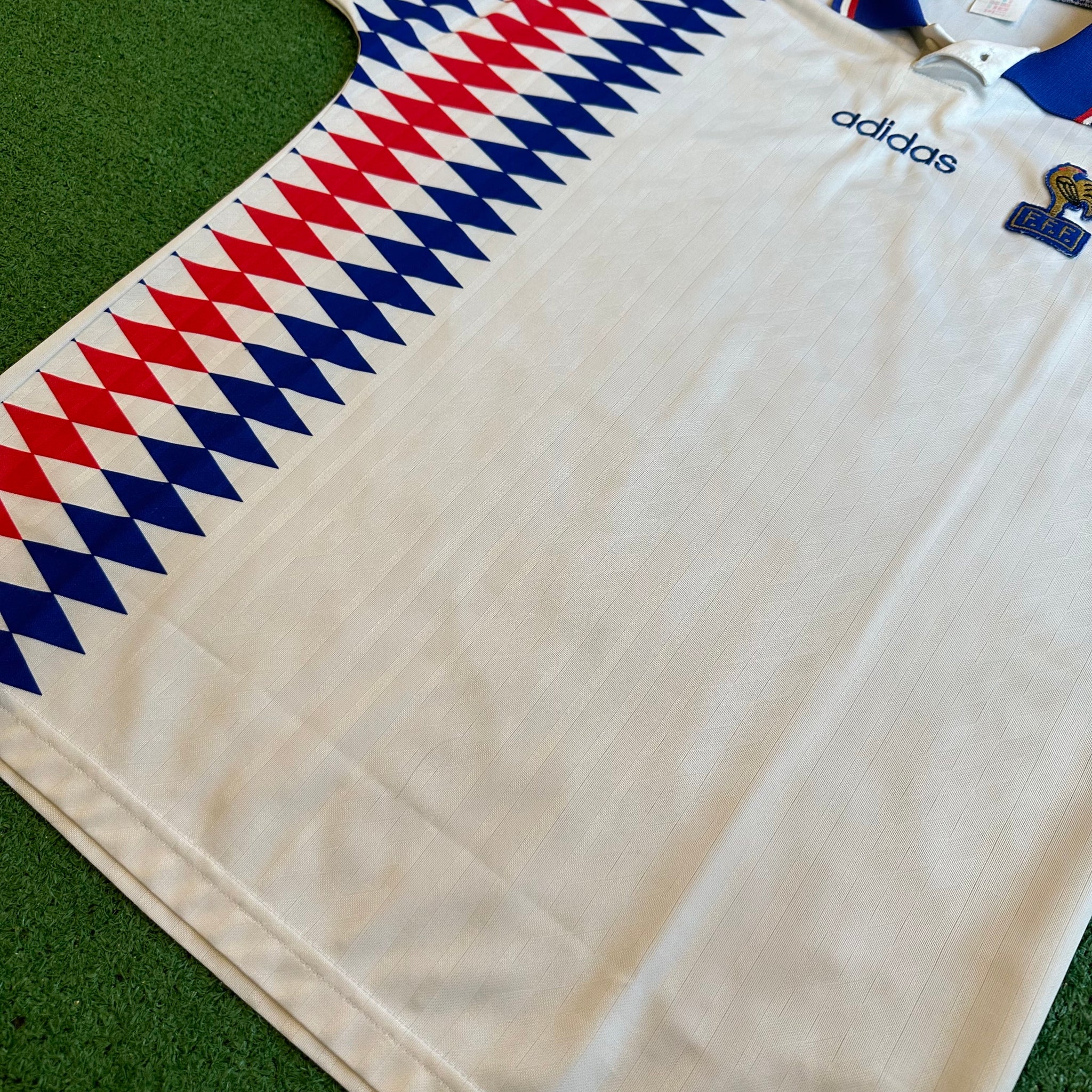 Vintage Adidas France 1994 Away Football Kit (L)