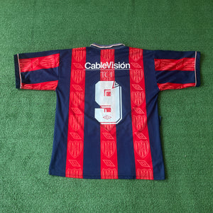 Vintage Umbro #9 CA San Lorenzo 1996/97 Home Football Kit (L)