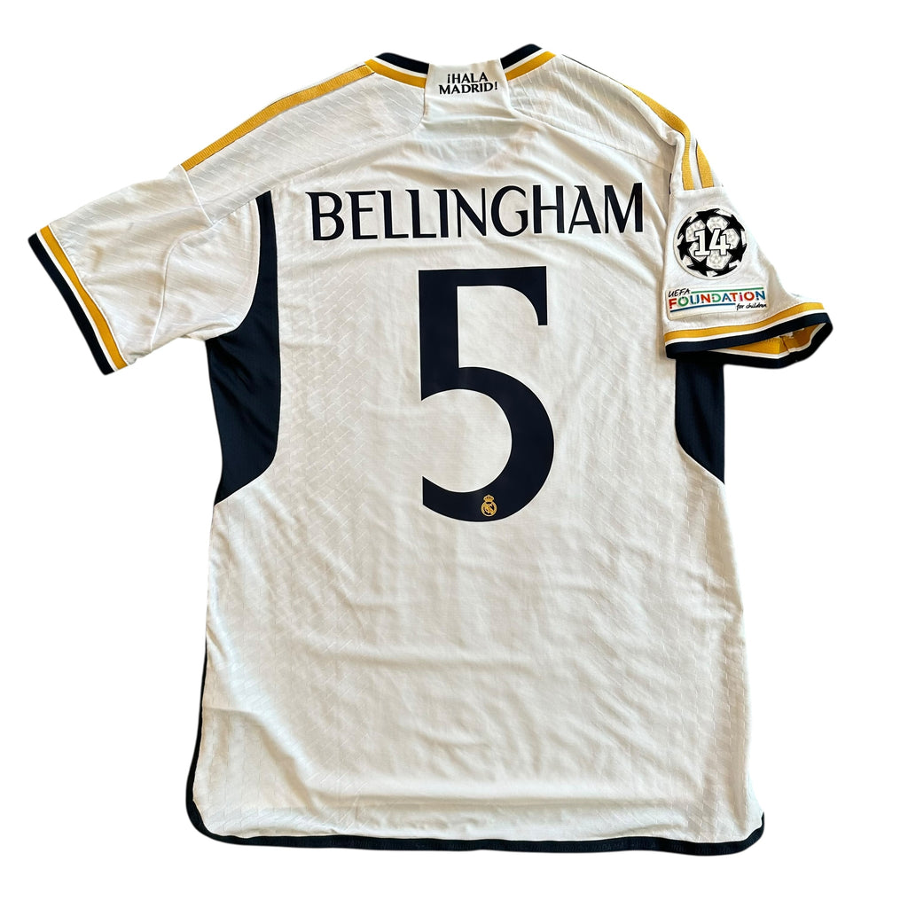 Adidas Real Madrid #5 Bellingham 2023/24 Home Authentic Football Kit (L)