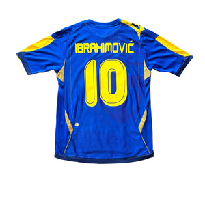 Vintage Umbro Sweden #10 Ibrahimovic 2006 Away Soccer Jersey (L)