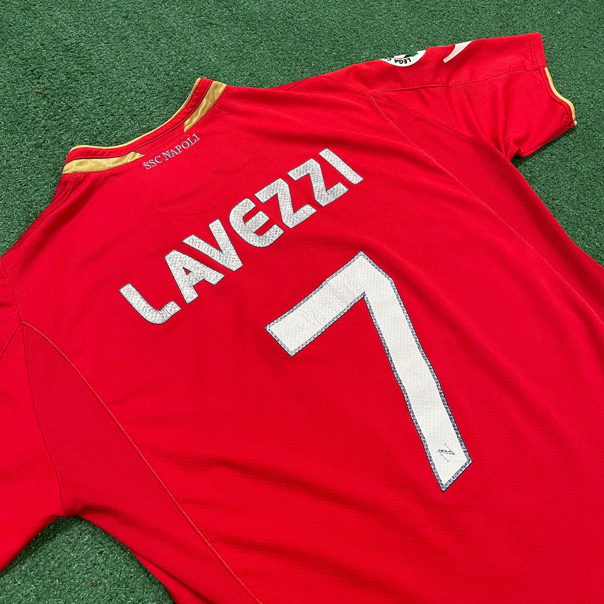 Macron SSC Napoli #7 Lavezzi 2009/10 Third Football Kit (XL/XXL)