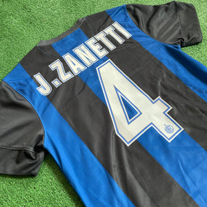 Nike Inter Milan #4 J. Zanetti 2012/13 Home Football Kit (S)