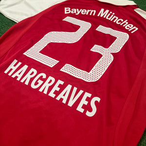 Vintage Adidas Bayern Munich #23 Hargreaves 2003/04 Home Football Kit (L)