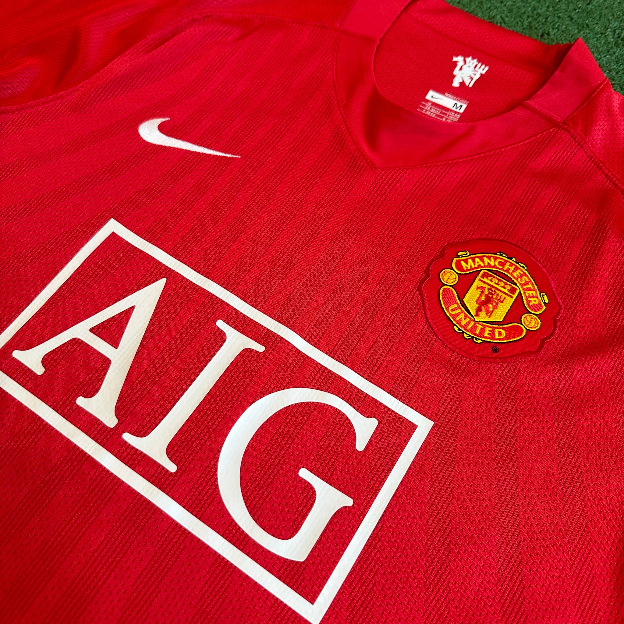 Vintage Nike Manchester United 2008/09 Home Football Kit (M)