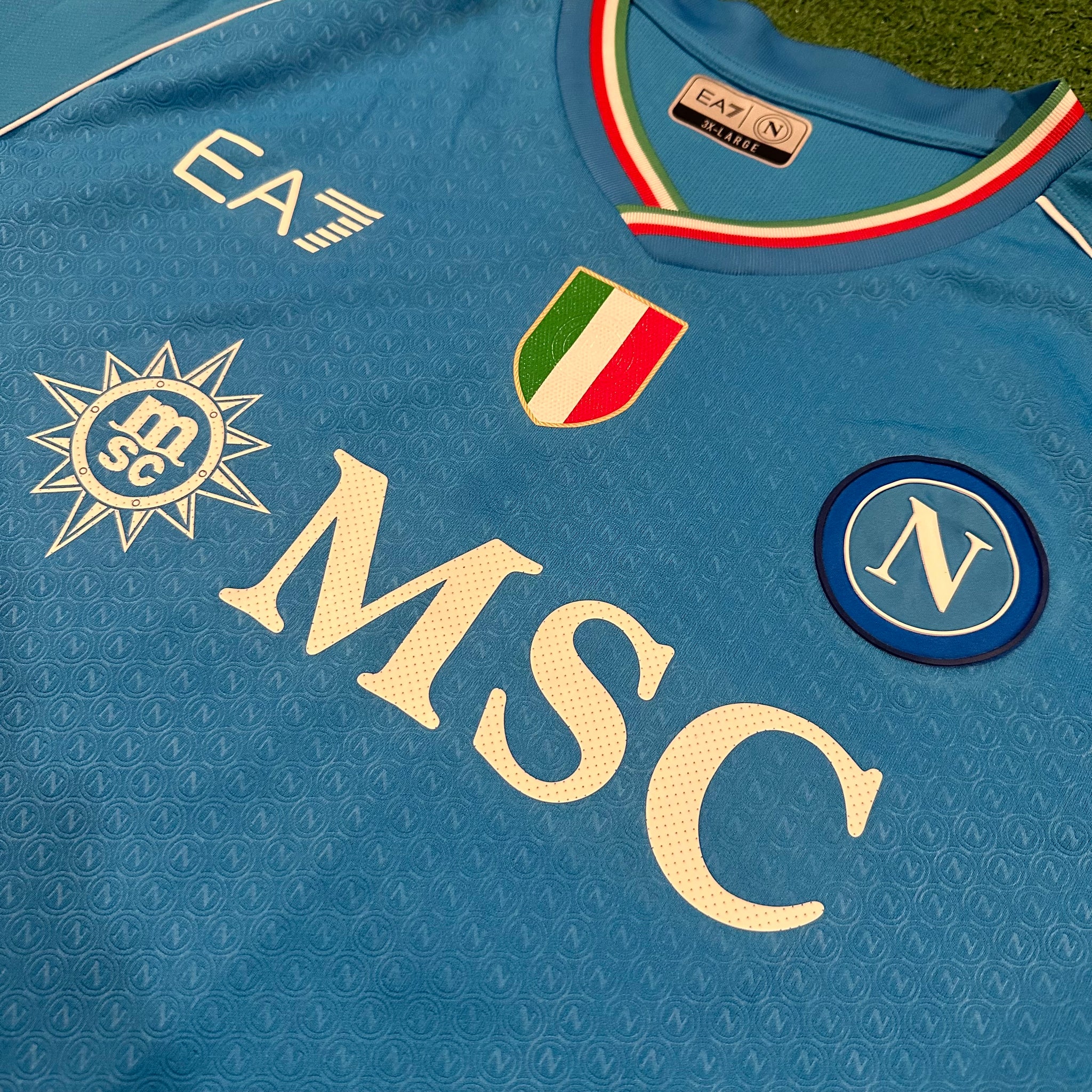 EA7 SSC Napoli #77 Kvaratskhelia 2023/2024 Home Football Shirt (XXXL)