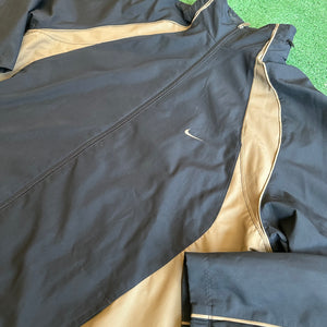Vintage Y2K Nike Full-Zip Brown Black Windbreaker Jacket (XL)