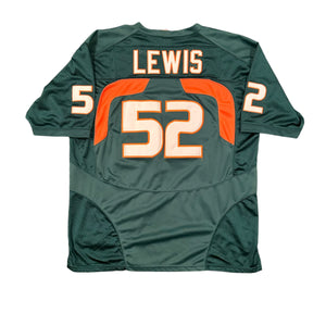 Vintage Nike Team Miami Hurricanes # 52 Ray Lewis ACC Jersey (52)