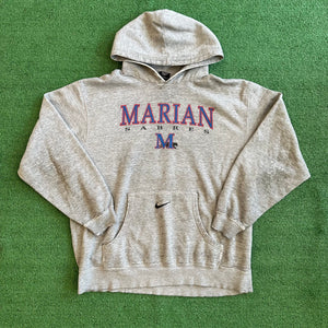 Vintage Nike Team Marian Sabres Center Swoosh Hoodie Sweatshirt (XL)