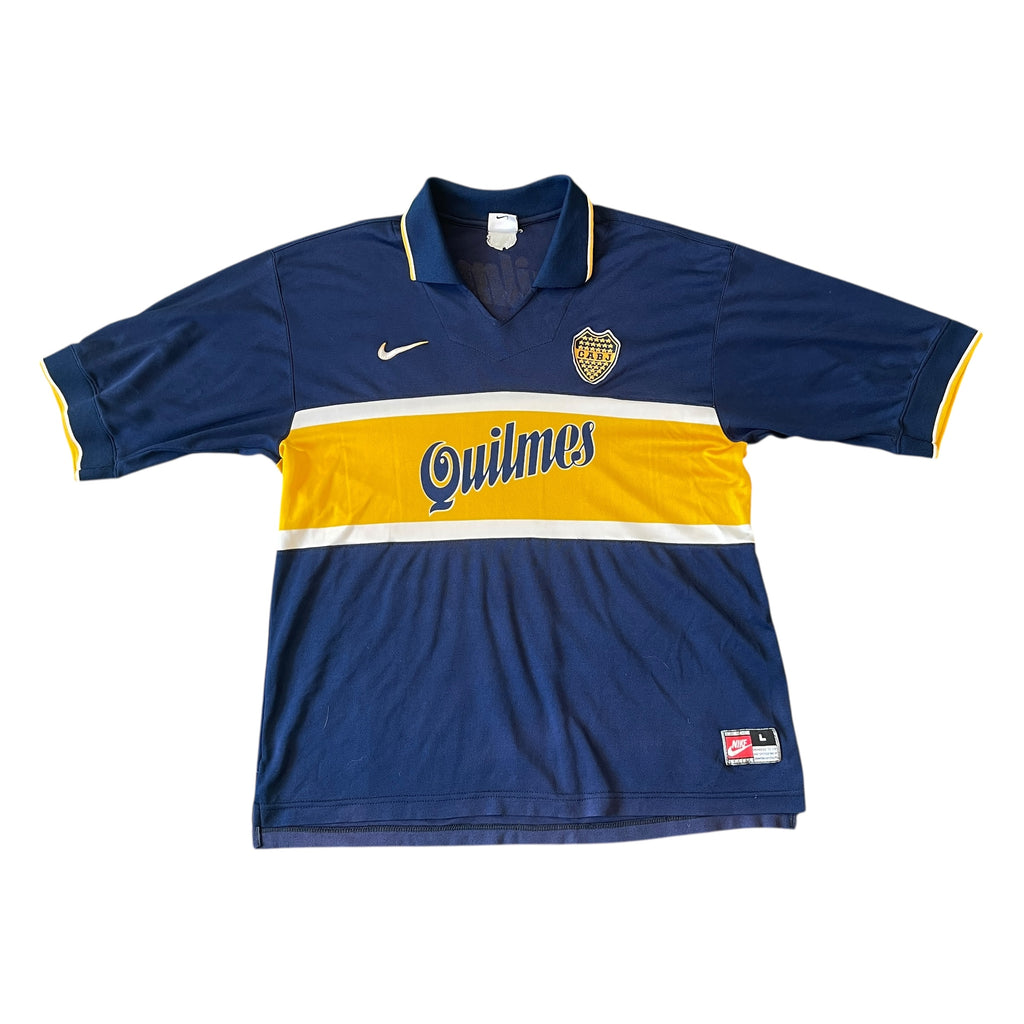 Vintage Nike Boca Juniors 1996/98 Home Football Kit (L)
