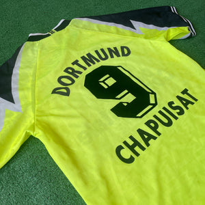 Vintage Nike Borussia Dortmund #9 Chapuisat 1995/96 Home Football Kit (M)