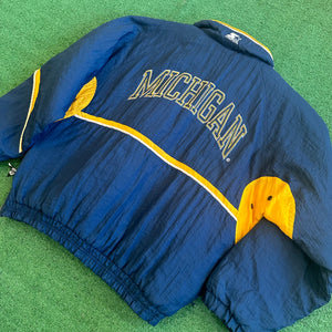 Vintage Starter Michigan Wolverines Quarter Zip Jacket (L)