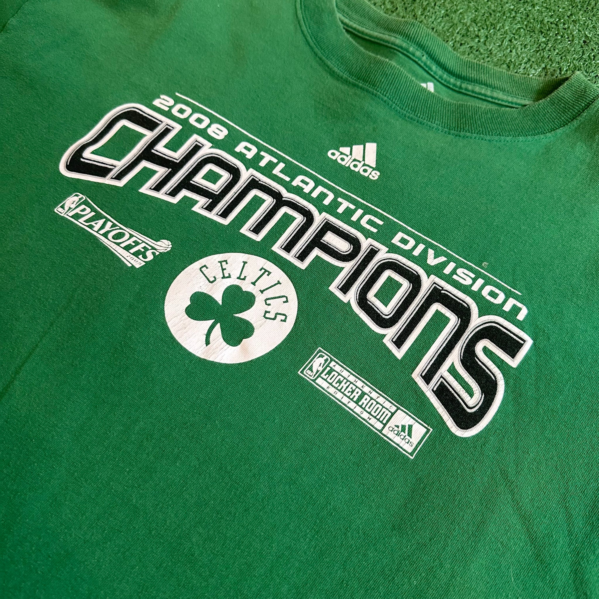 Vintage Adidas Celtics 2008 Division Champions T-Shirt (L)