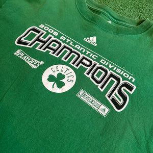 Vintage Adidas Celtics 2008 Division Champions T-Shirt (L)