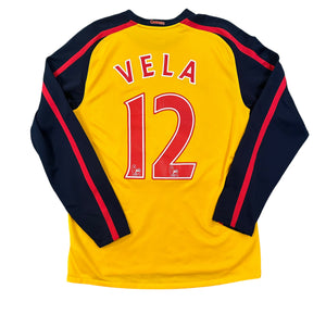 Vintage Nike Arsenal #12 Vela 2008/09 Away Football Kit (M)