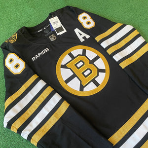 Adidas Boston Bruins #88 David Pastrnak Authentic Primegreen Player Jersey (52)