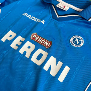 Vintage Diadora SSC Napoli 2000/01 Home Football Kit (XL)