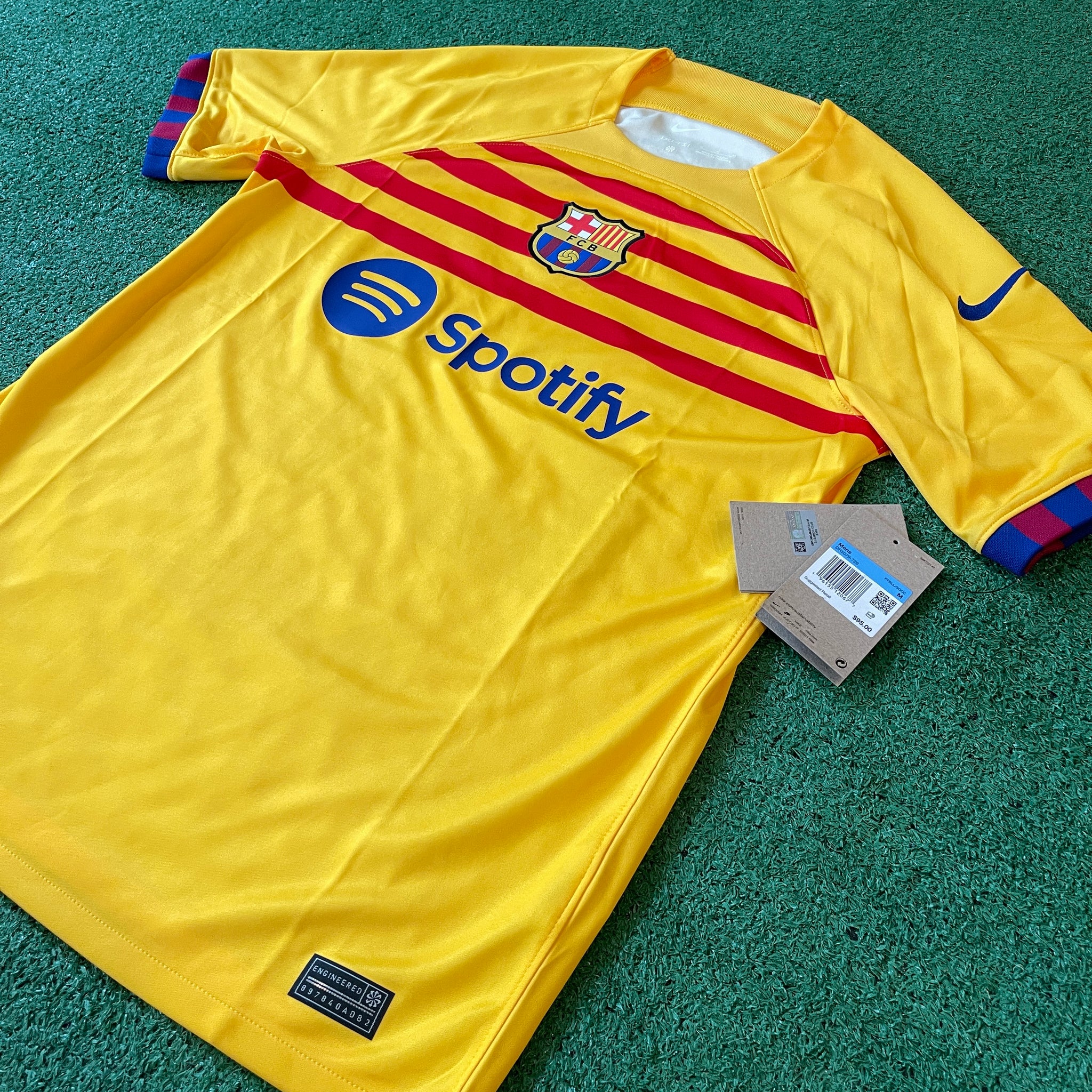Nike FC Barcelona #27 Lamine Yamal 2023/34 Fourth Football Kit (M)