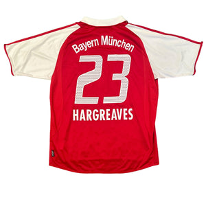 Vintage Adidas Bayern Munich #23 Hargreaves 2003/04 Home Football Kit (L)