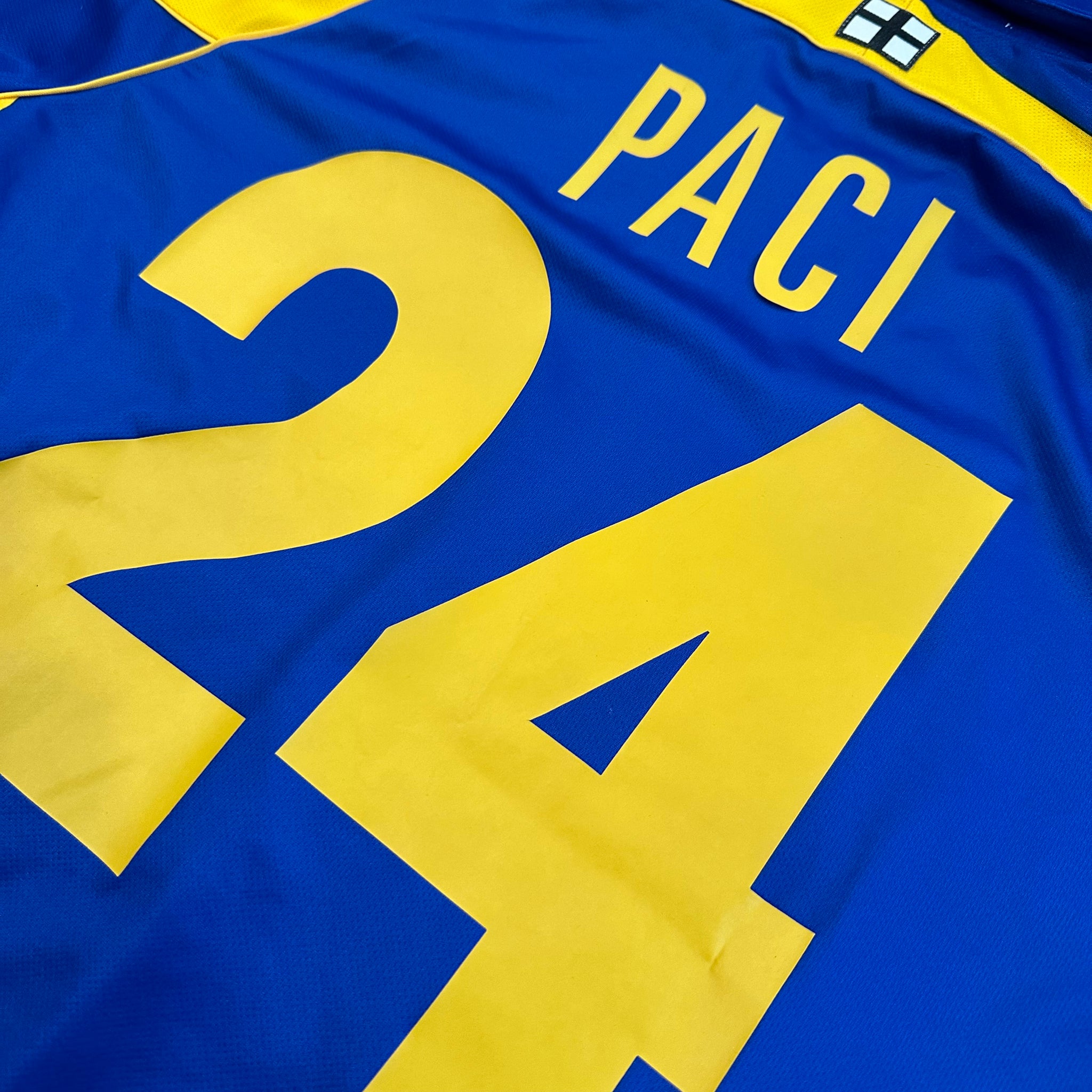 Vintage Errea Parma Calcio #24 Paci 2008/09 Away Football Kit (L)