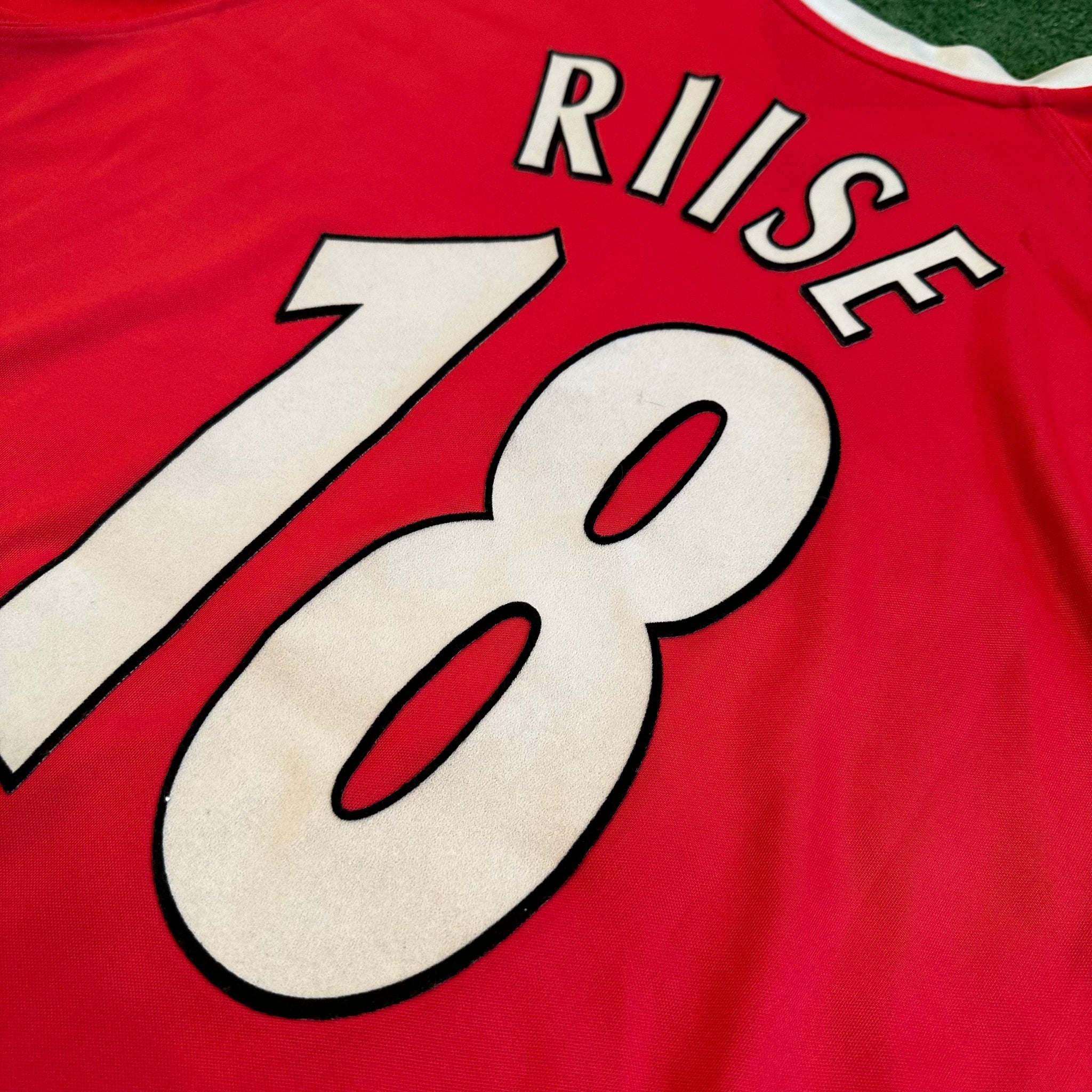 Vintage Reebok Liverpool #18 Riise 2001/03 European Home Kit (L)