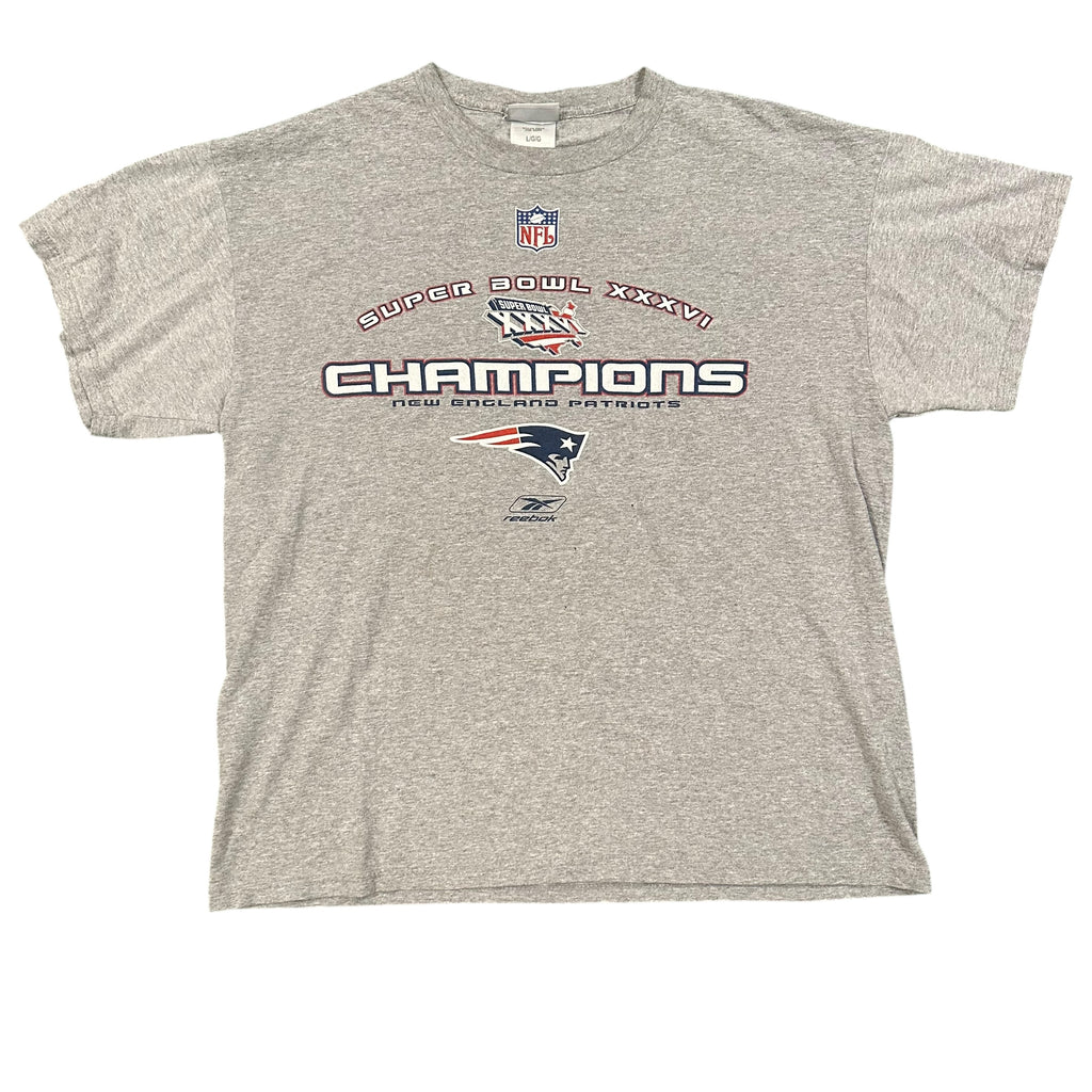 Vintage Reebok Super Bowl 36 Patriots Champions T-Shirt (L)