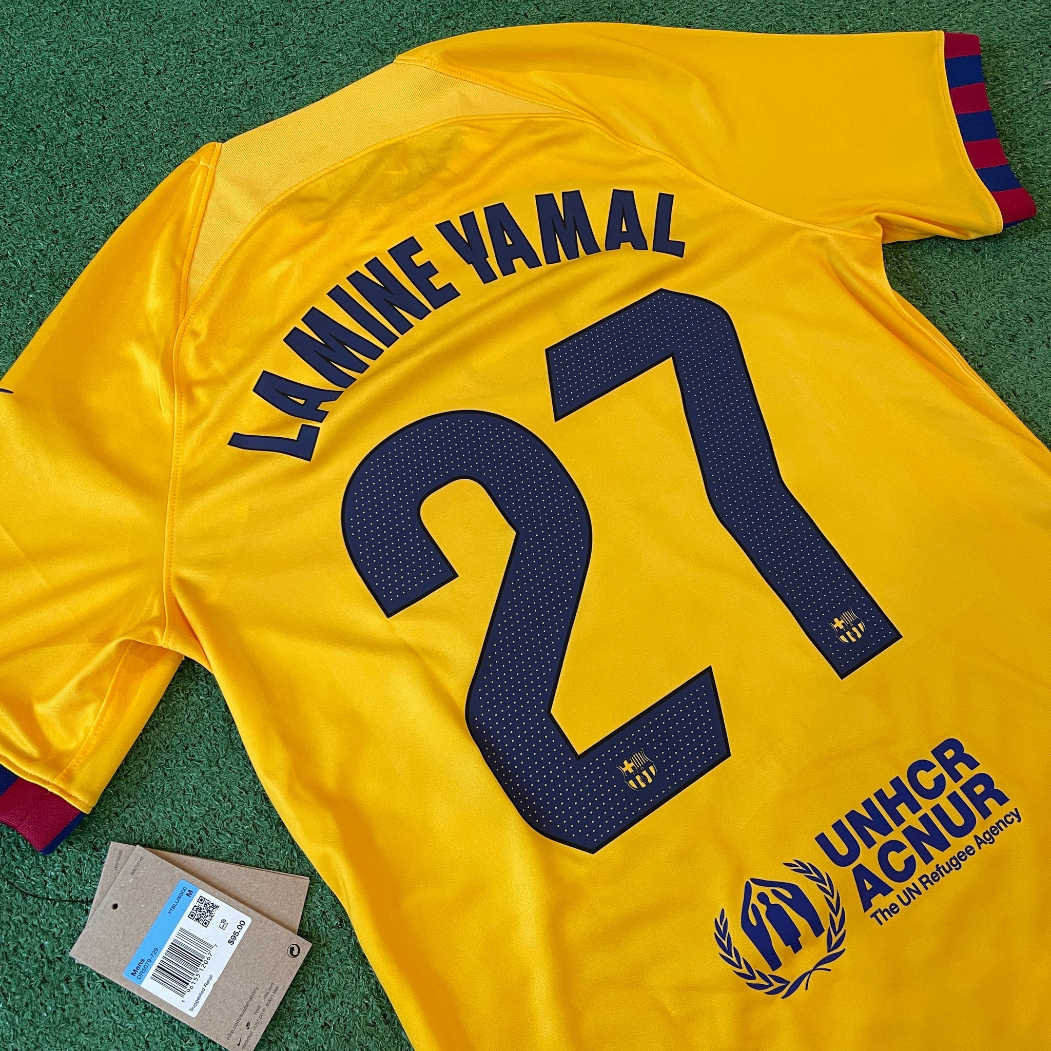 Nike FC Barcelona #27 Lamine Yamal 2023/34 Fourth Football Kit (M)