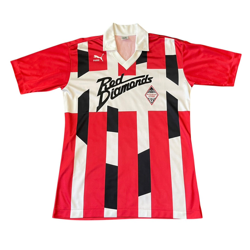 Vintage Puma Urawa Red Diamonds Mitsubishi Motors FC 1992 Home Football Kit (M/L)