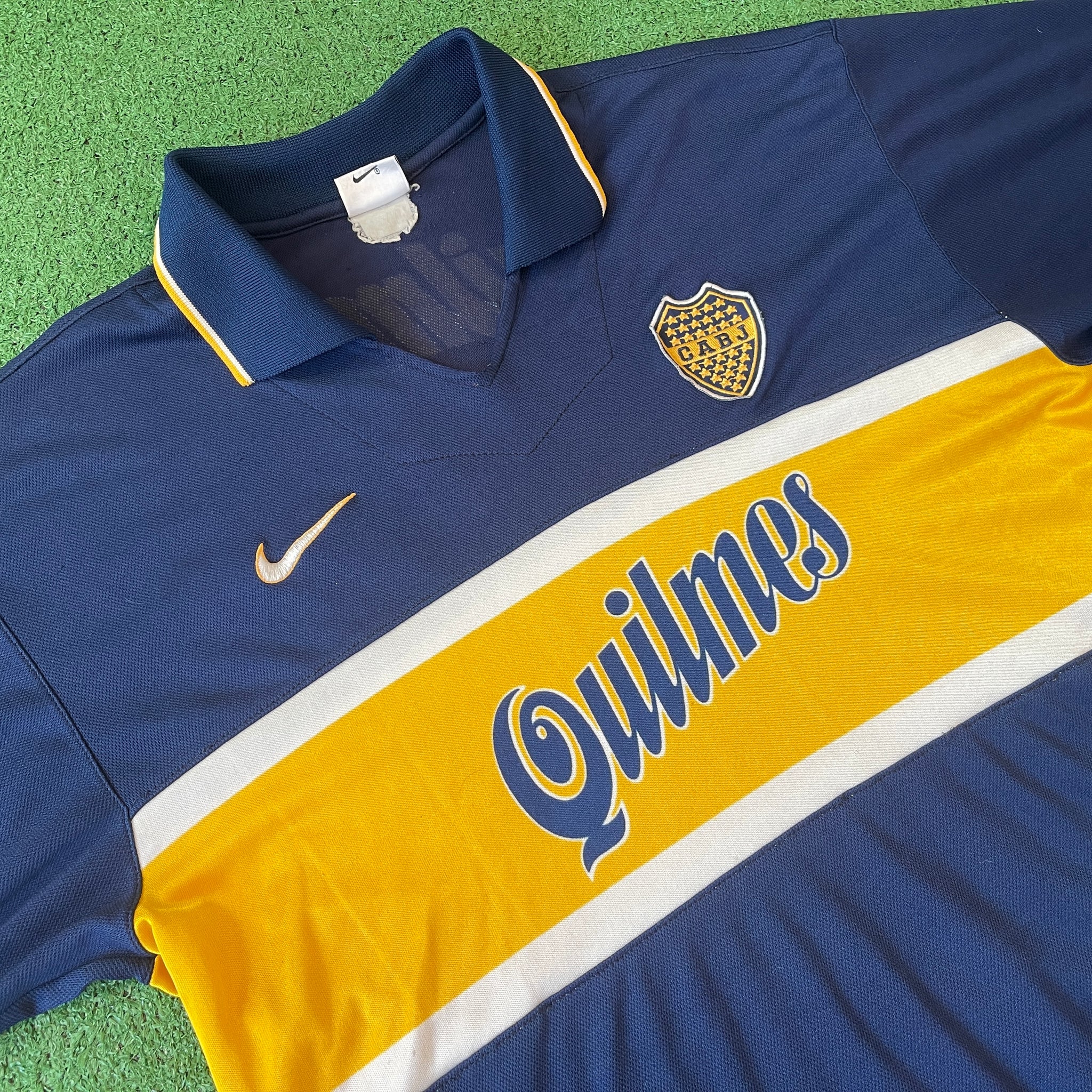 Vintage Nike Boca Juniors 1996/98 Home Football Kit (L)