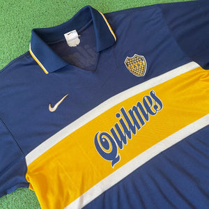 Vintage Nike Boca Juniors 1996/98 Home Football Kit (L)