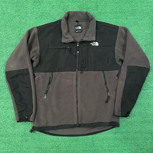 The North face Pocket Brown Black Full-Zip Fleece Jacket (L)