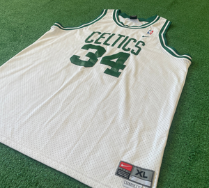 Vintage Nike Team Boston Celtics #34 Pierce NBA Basketball Jersey (XL)