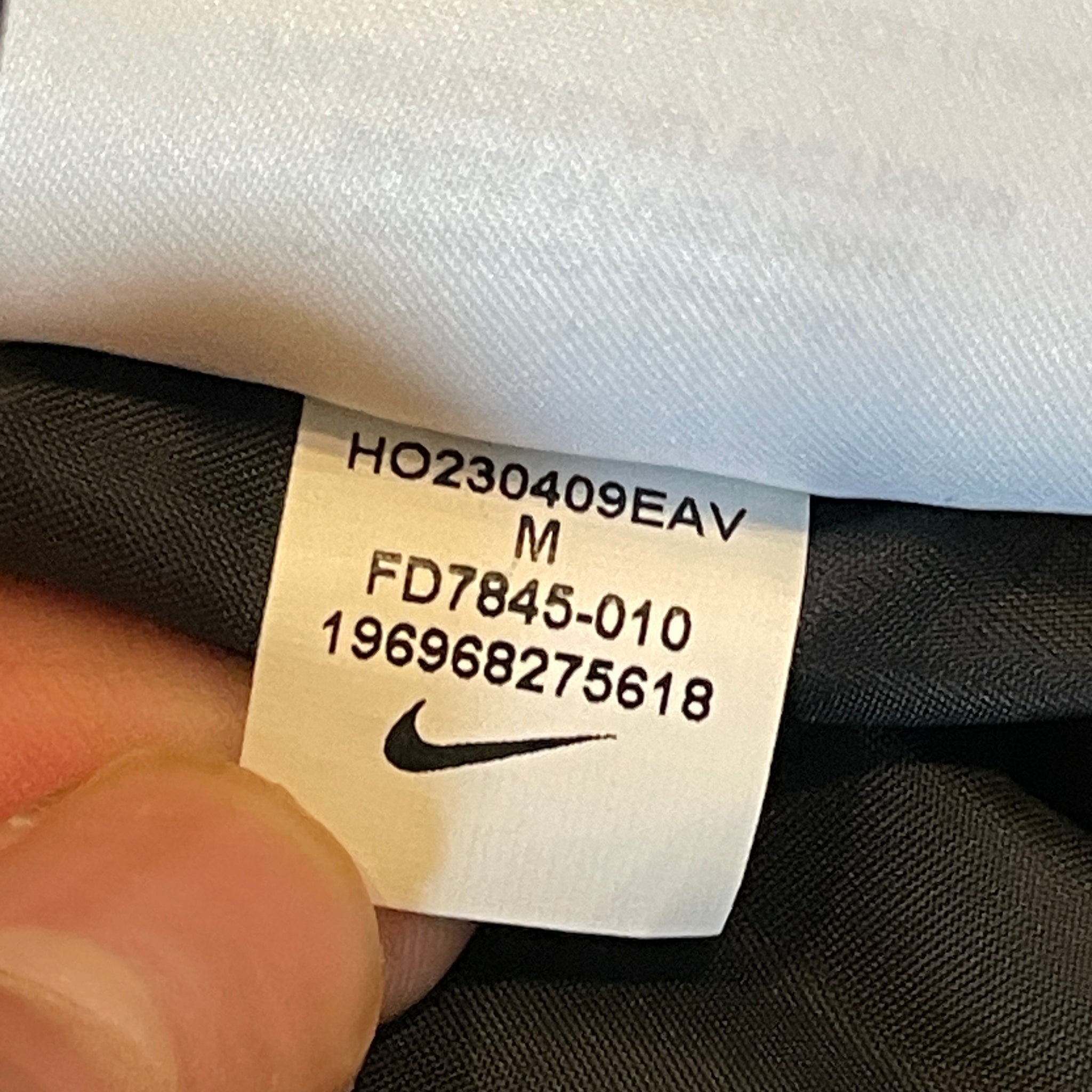 Nike Authentics Varsity Bomber Jacket Black Leather FD7845-010 (M)