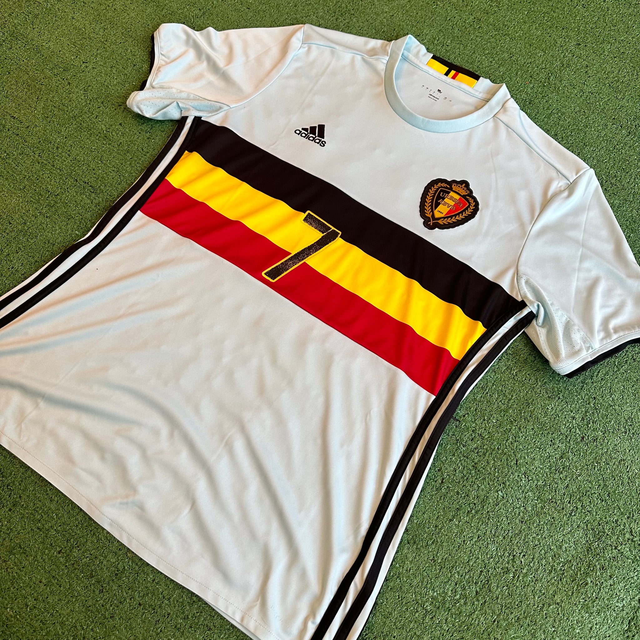 Adidas Belgium #7 De Bruyne 2016 Away Football Kit (L)