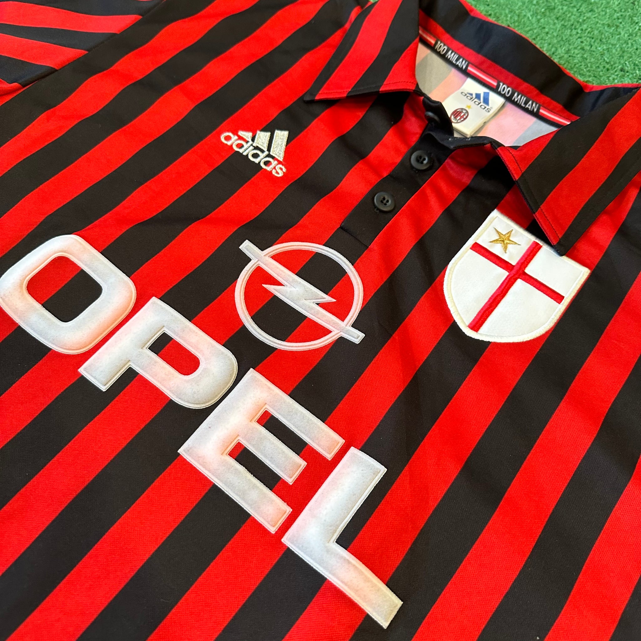 Vintage Adidas AC Milan 1999/00 Home Football Kit (L)