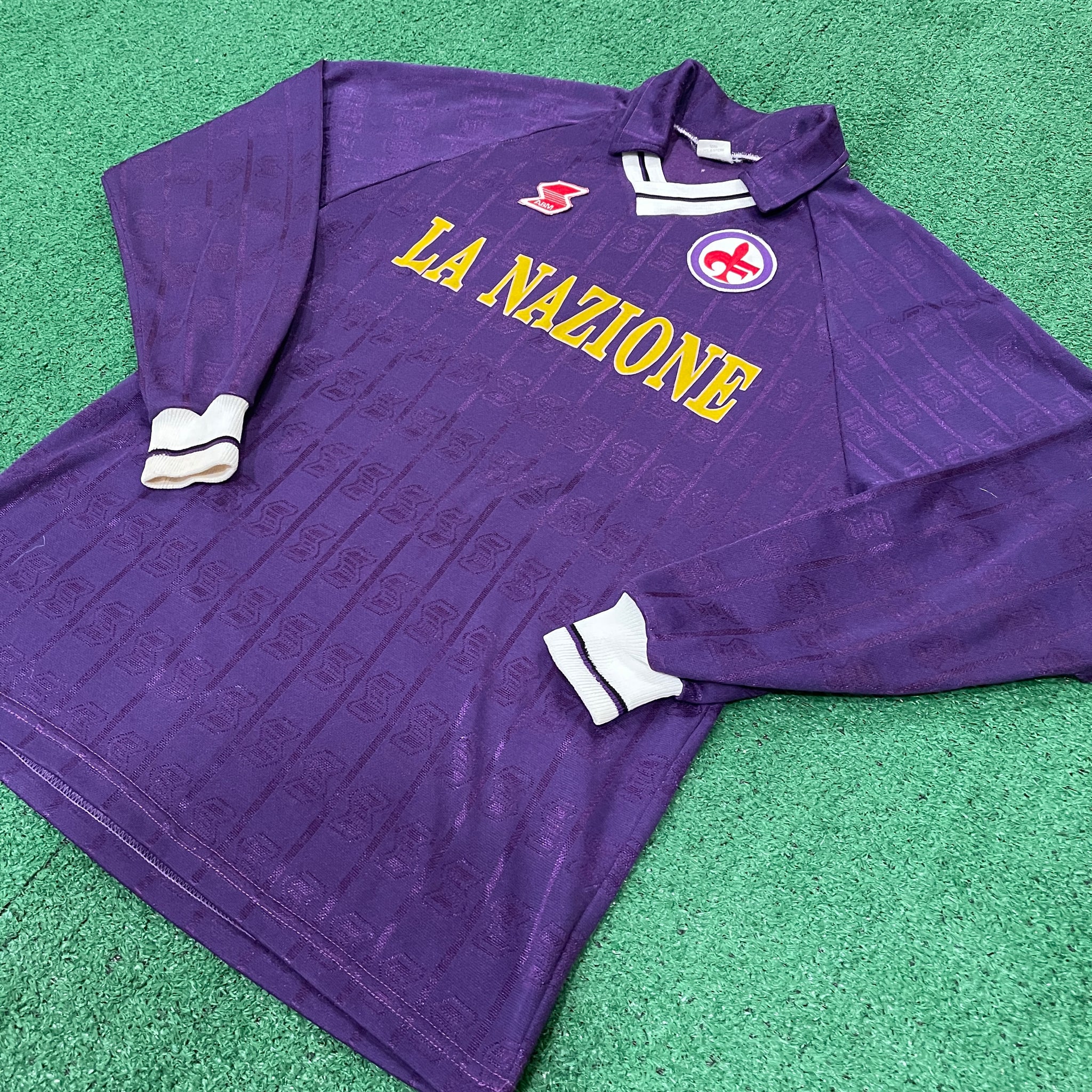 Vintage ABM ACF Fiorentina 1990/91 Home Football Kit (L)